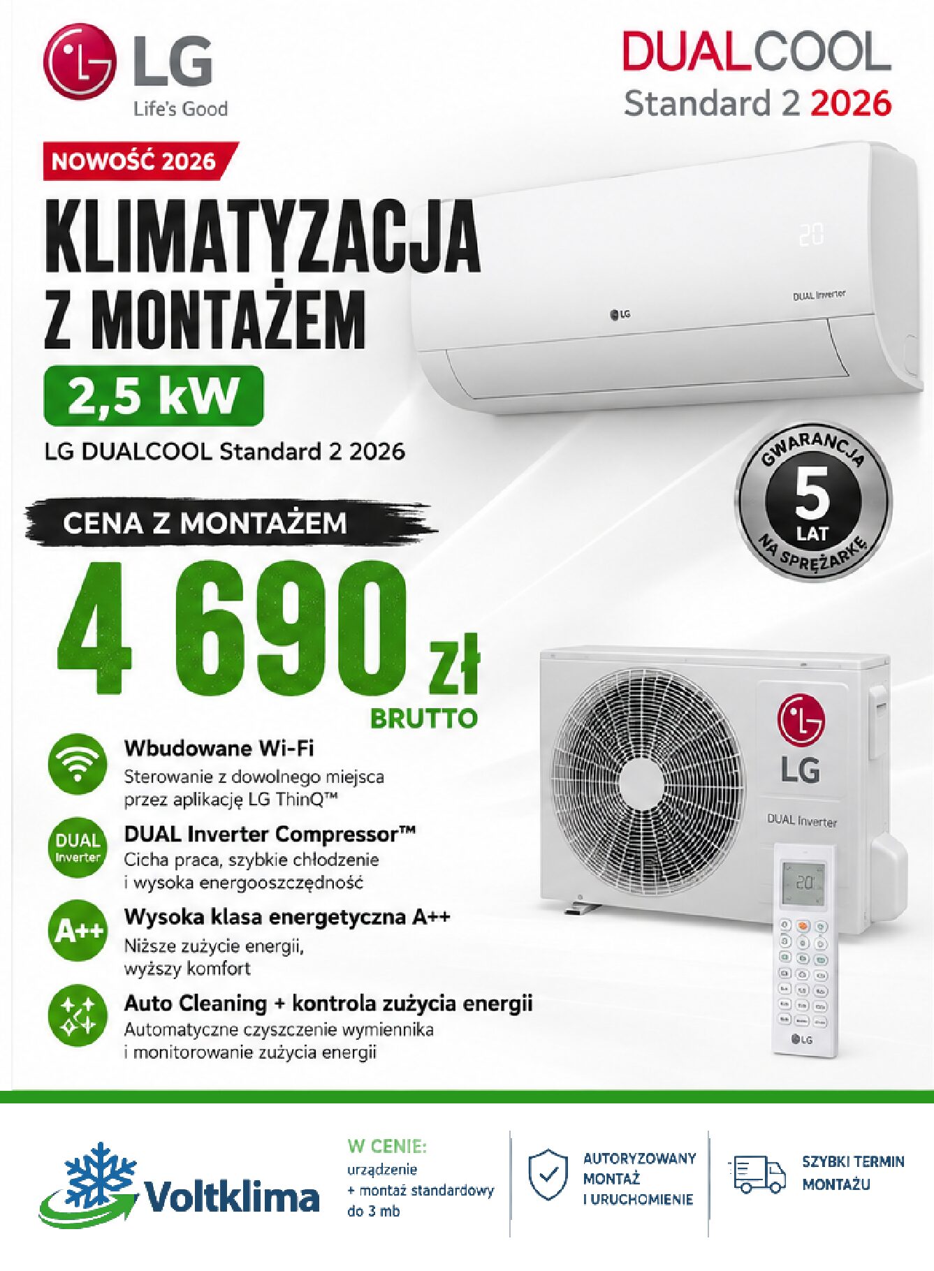 LG DualCool 2,5kW